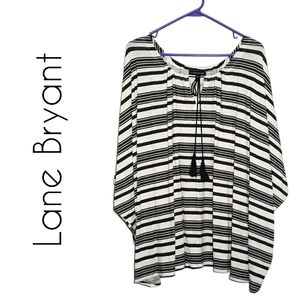 Lane Bryant batwing striped blouse NEW plus size 18/20